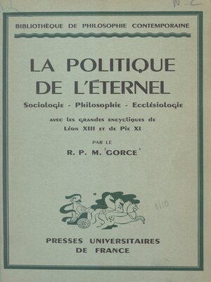 cover image of La politique de l'éternel